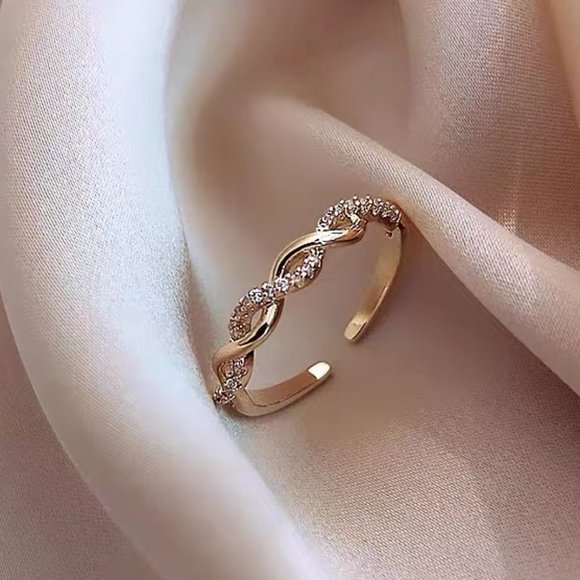 Twist zircon open ring girl - Picture 3 of 7